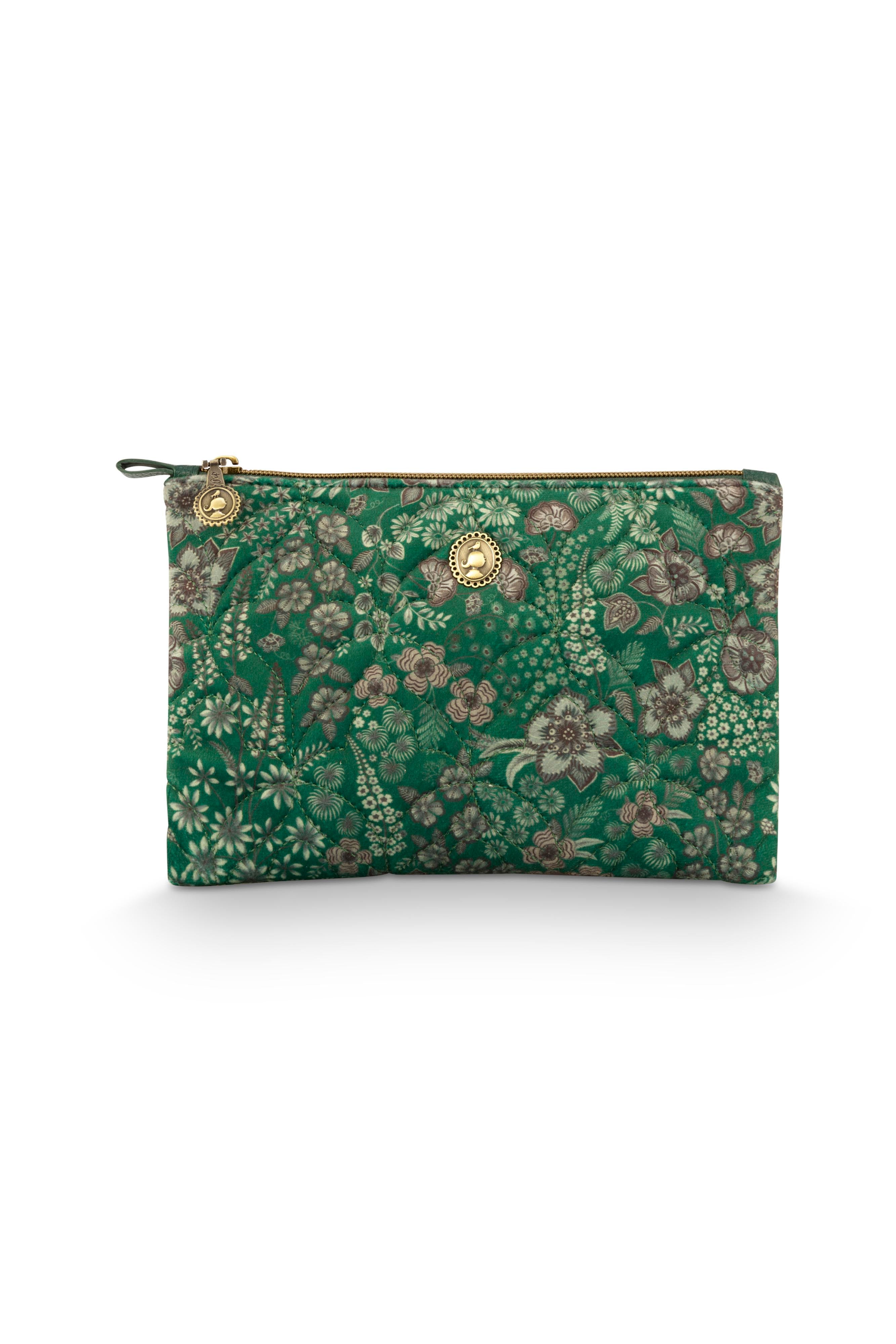 Pip Studio - Charly Make-up Tasje Dames - Daisy Dreams - Groen - 24x1x15.5cm