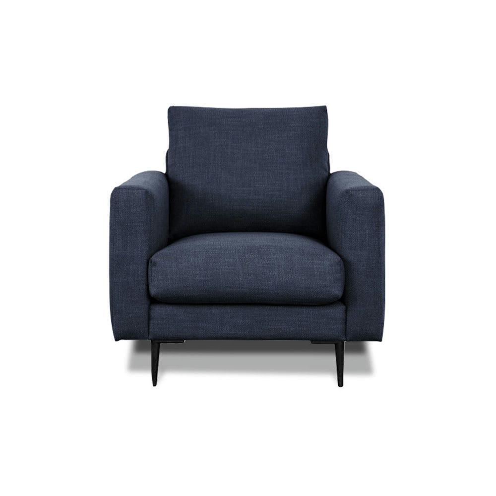 CARUSO - Fauteuil 1 place tissu bleu
