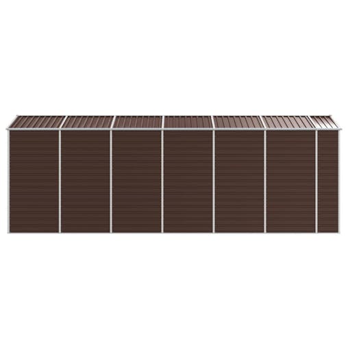 NNEVL Garden Shed Brown 191x555x198 cm Galvanised Steel