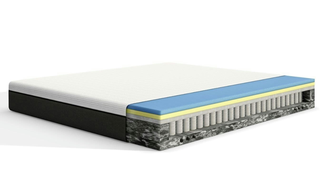 HYBRID PREMIUM - Matelas Hybride 200x200 - ressorts ensachés et mémoire de forme