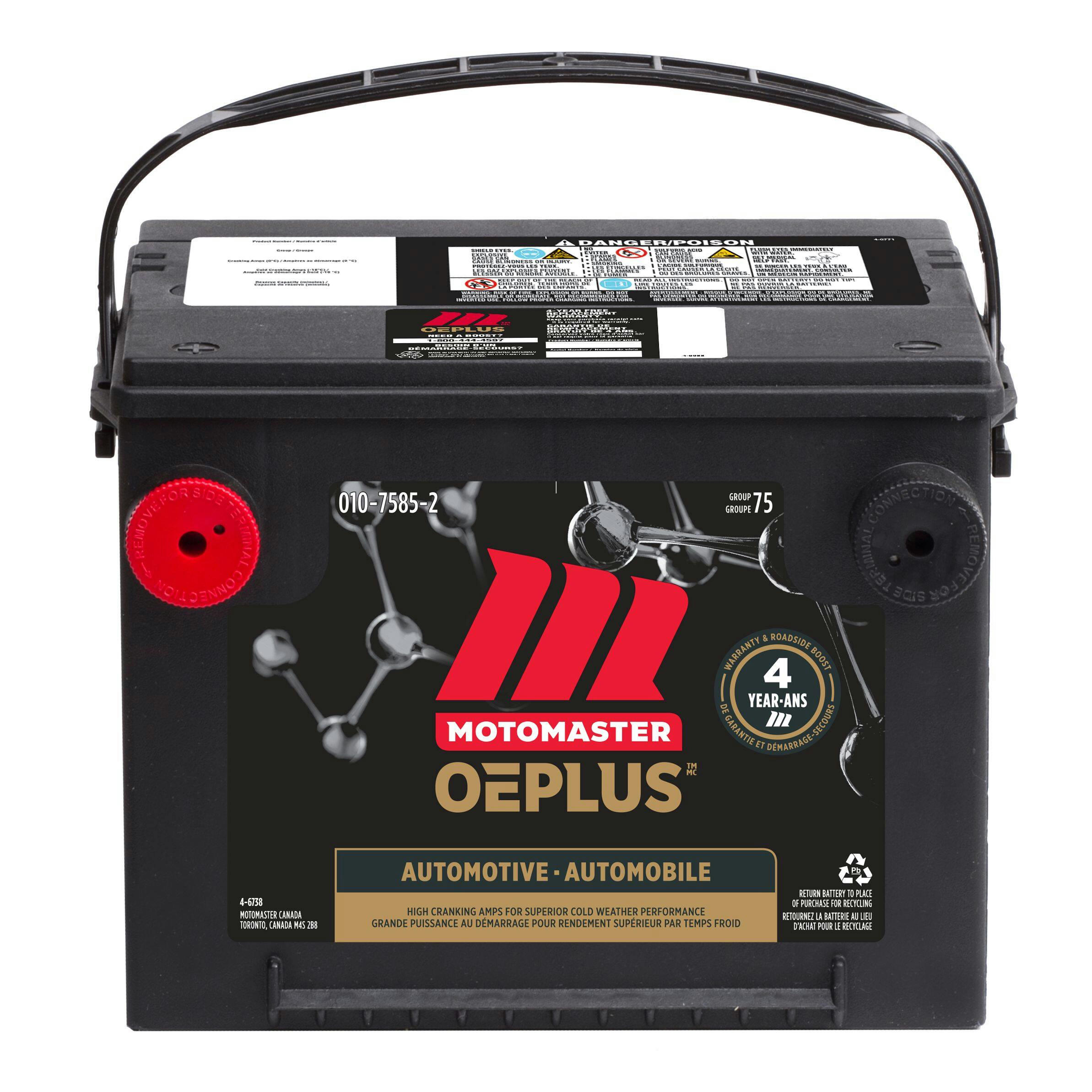 MOTOMASTER OEPLUS Group Size 75 Battery, 690 CCA