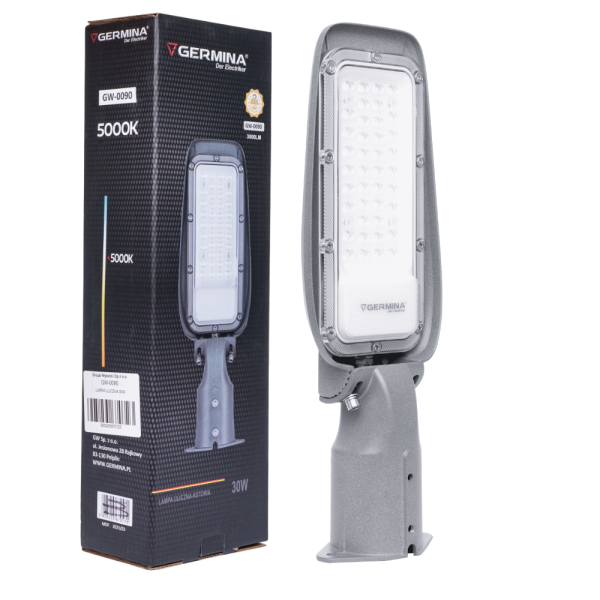 Lampa uliczna Germina 50W latarnia IP65 5000k regulowana 1szt.