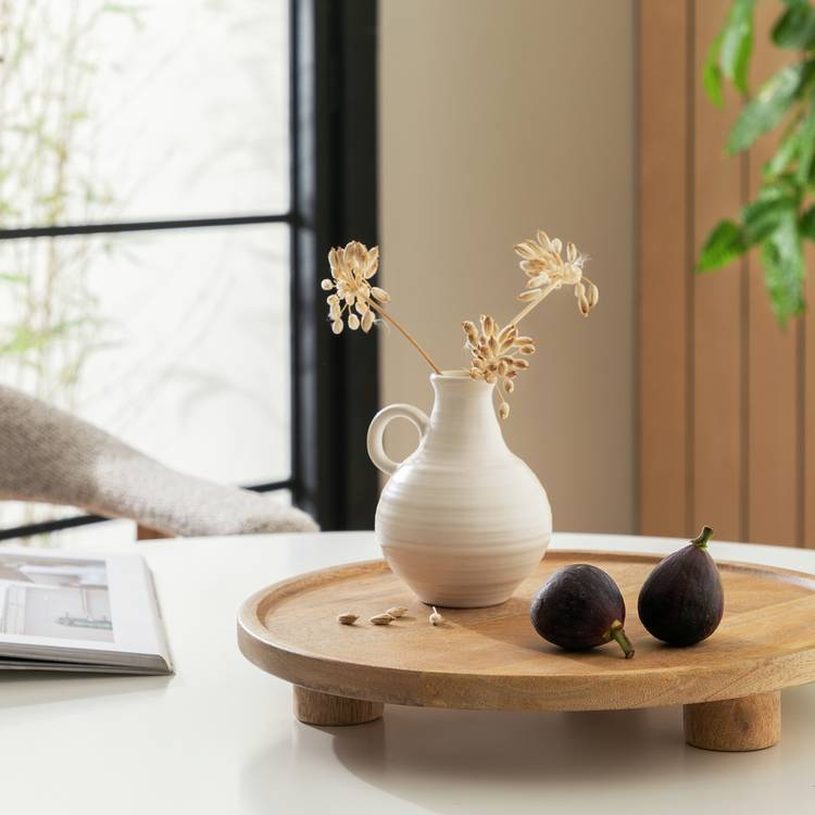 Habitat Mango Wood Pedestal Tray - Natural