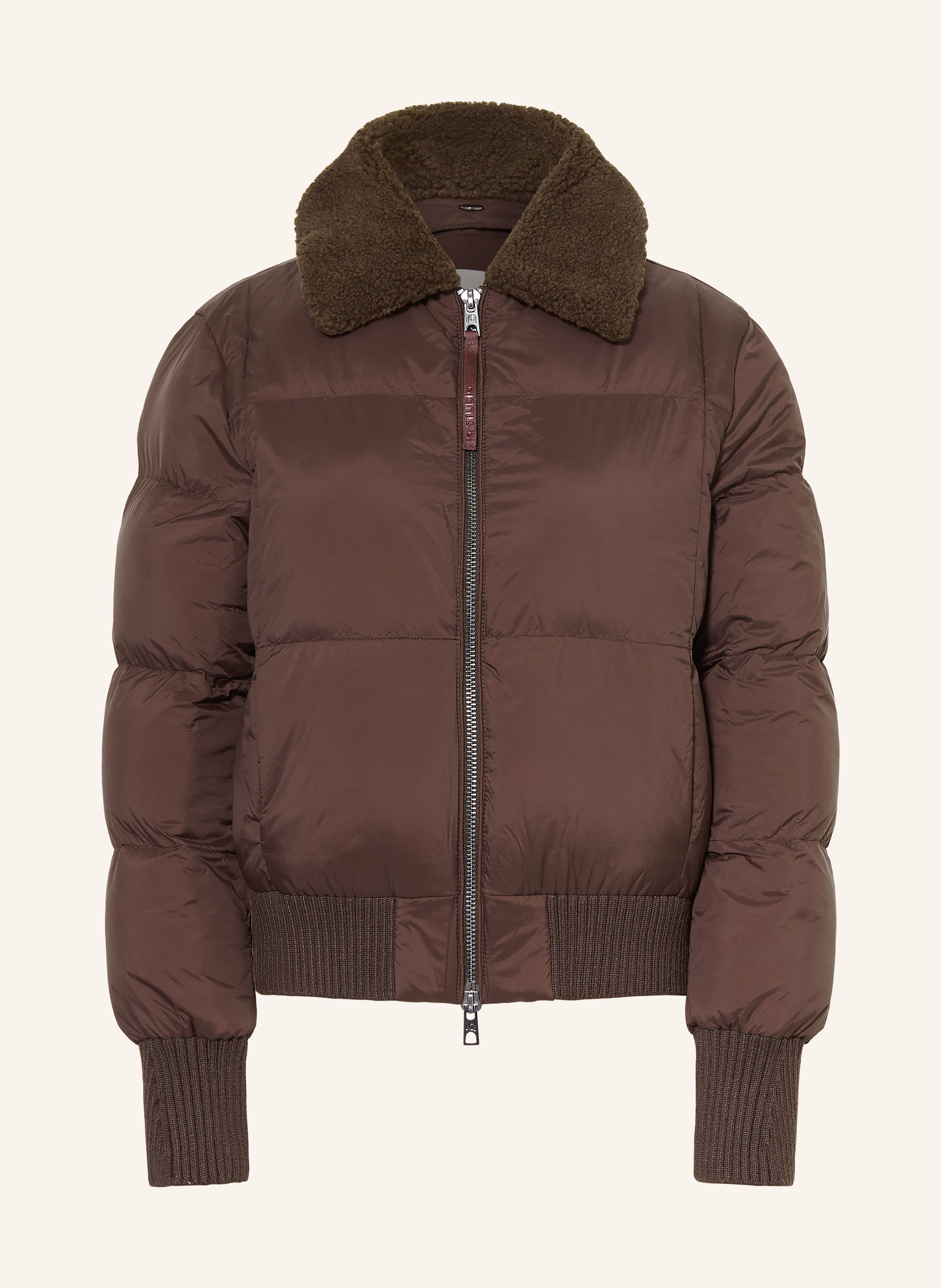 IQ STUDIO Steppjacke mit abnehmbarem Teddyfell-Kragen