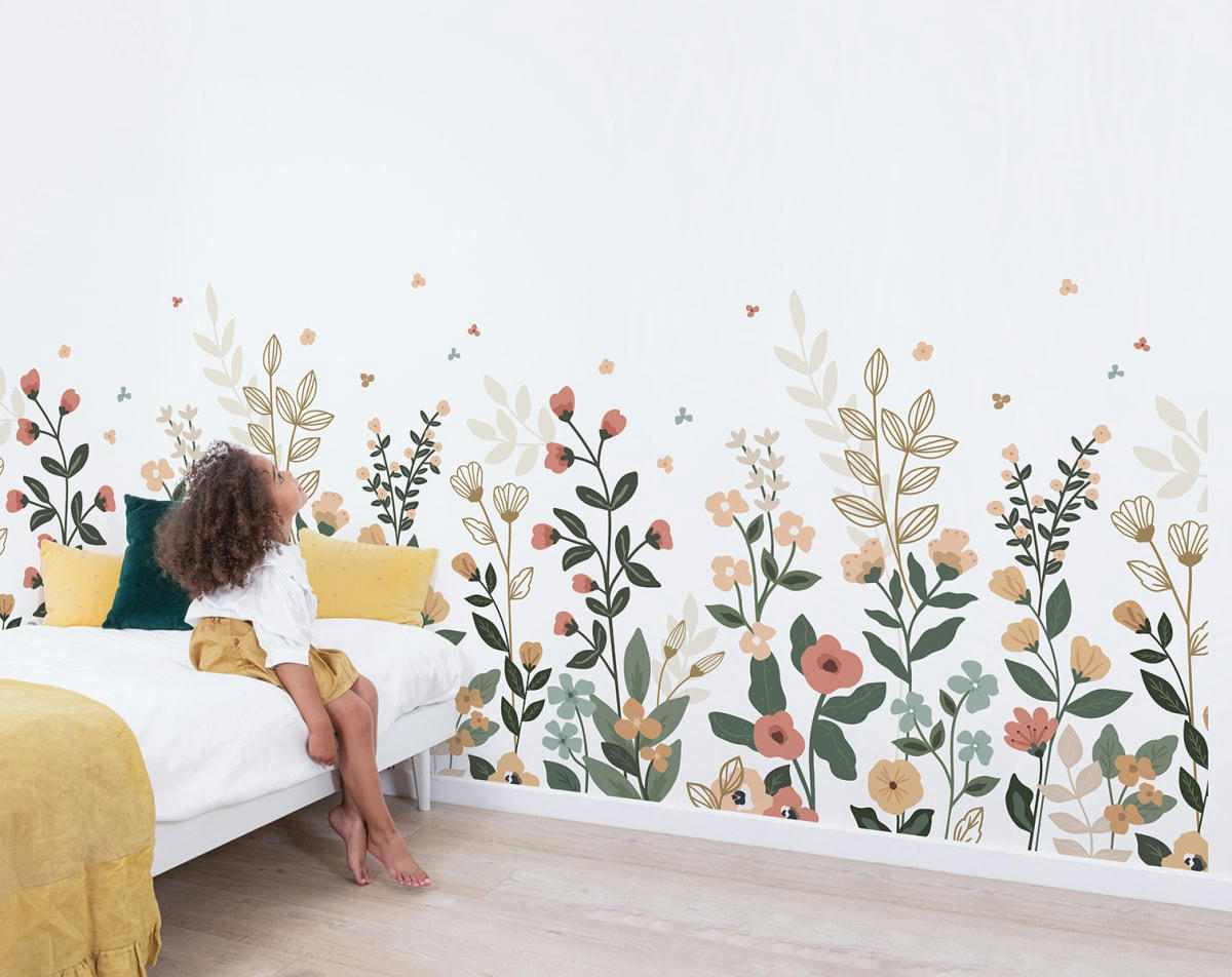 BLOEM - Papier peint décor spring blooming l multicolore