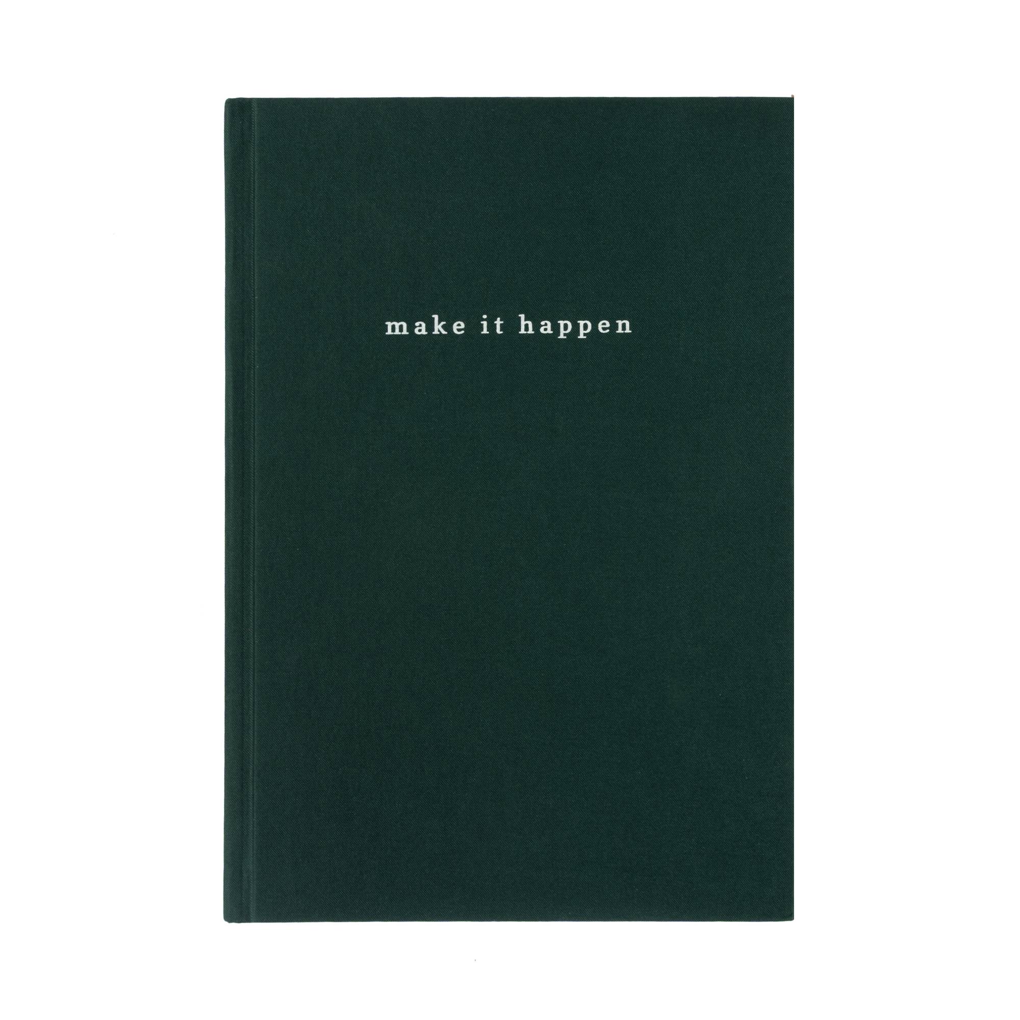 Make It Happen Green Journal Notebook A5