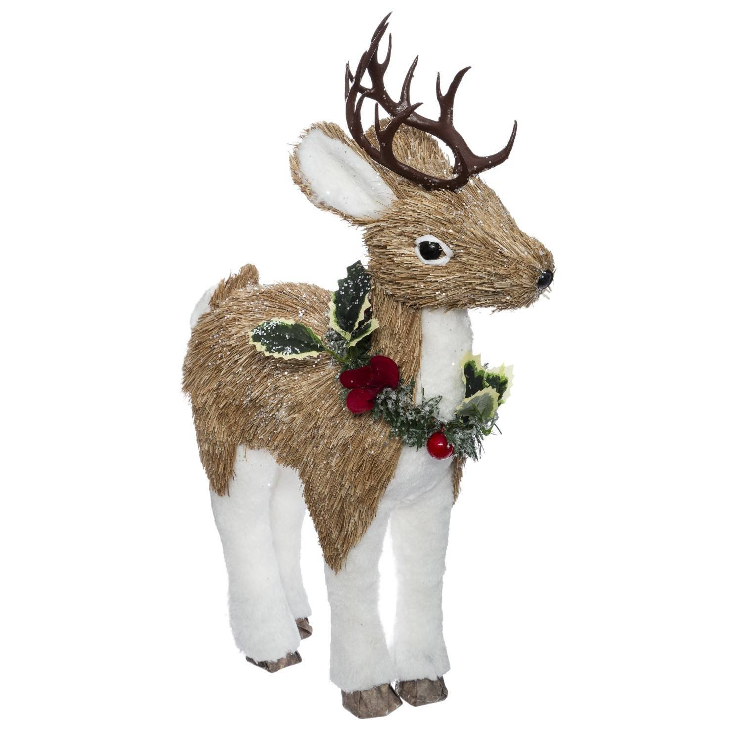 Figurka renifer, tworzywo sztuczne, 38 cm