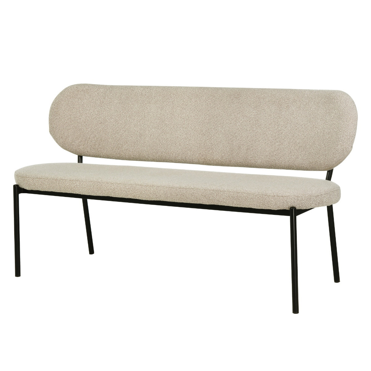 Eetkamerbank Maddie Taupe 160cm - Giga Meubel