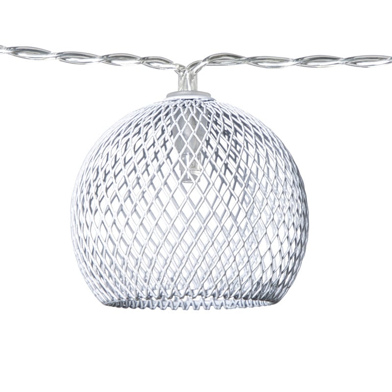 Slinger met 10 solar lampjes - zwart - 380 cm