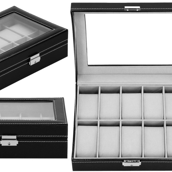 Szkatułka na zegarki 25x20x8 cm ekoskóra organizer