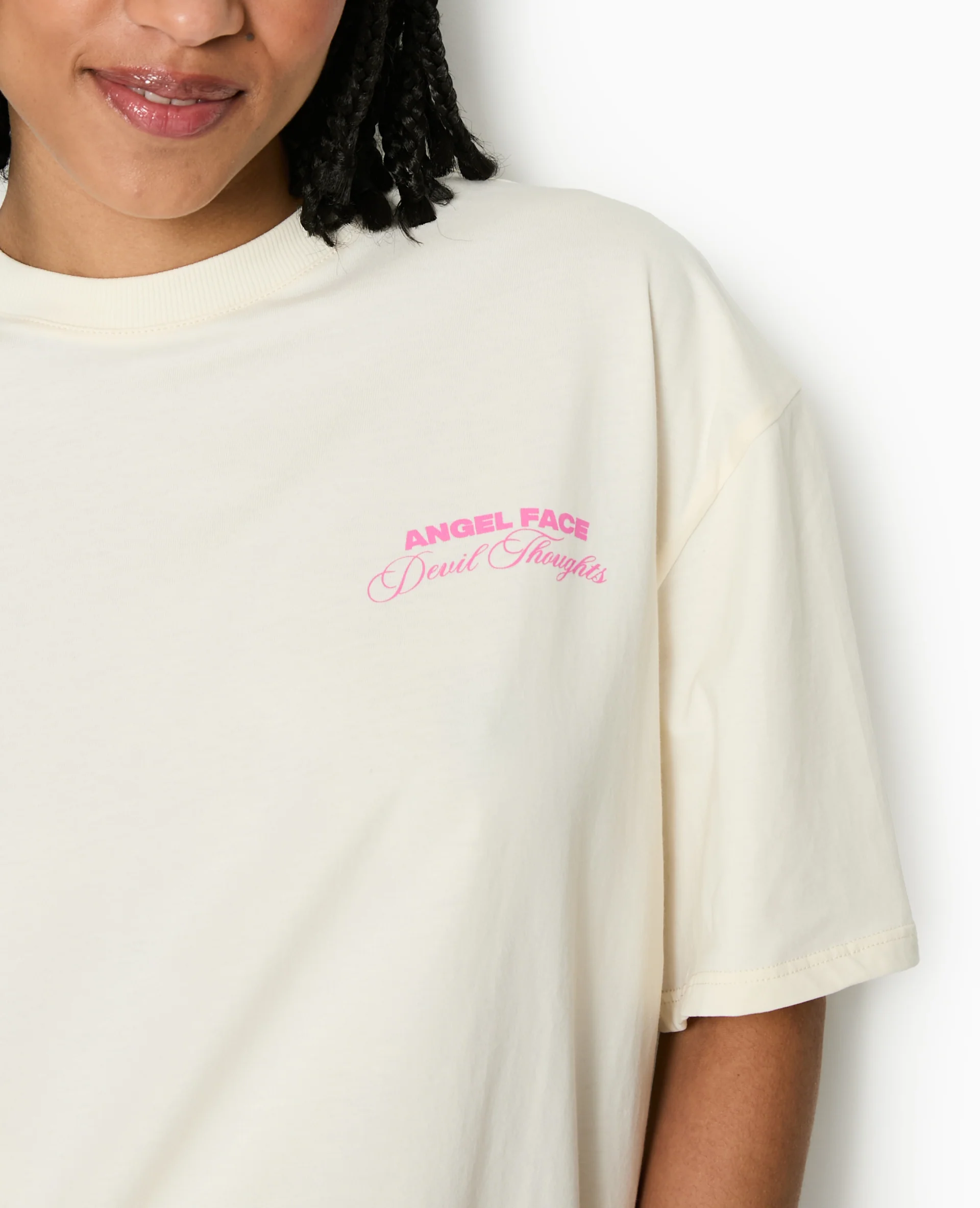 T-shirt oversize avec print poitrine et dos