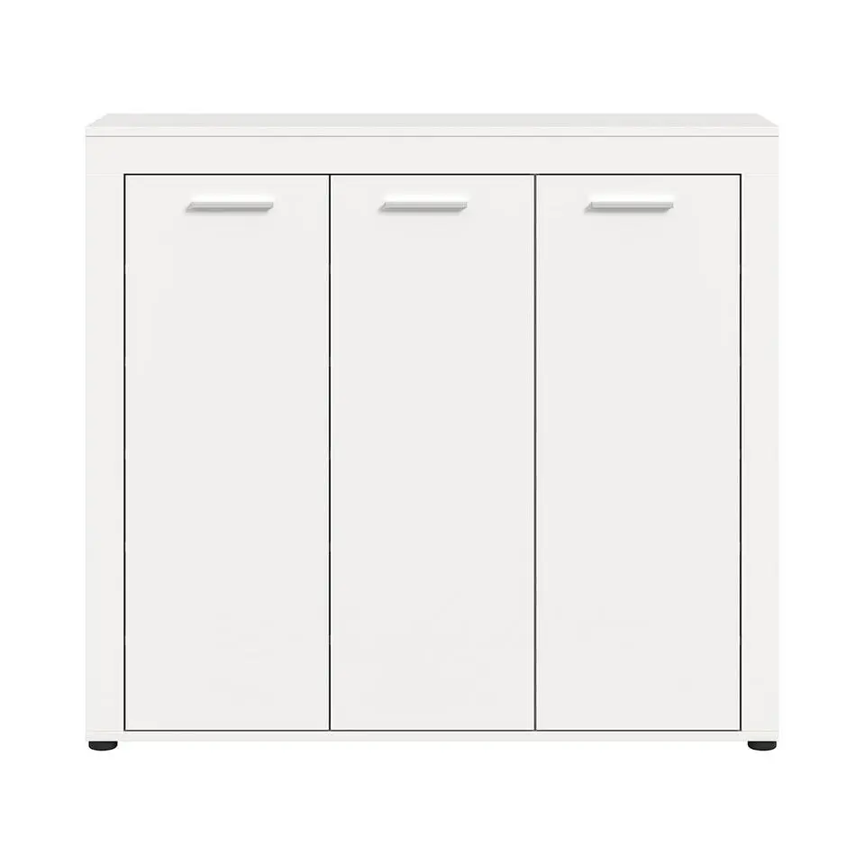 Hioshop Jam schoenenkast 3 deuren wit