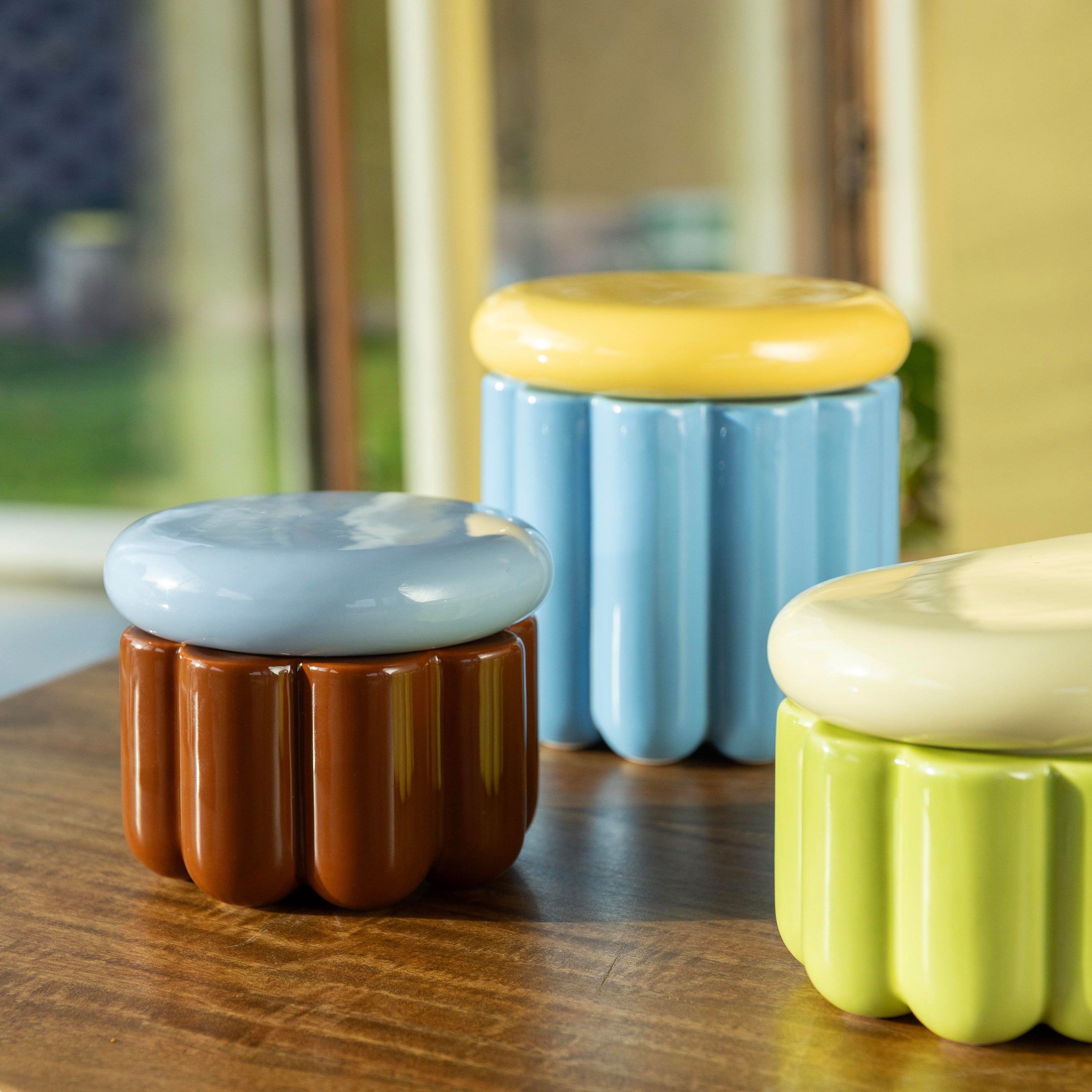 &k amsterdam Charlo Voorraadpot - Bruin