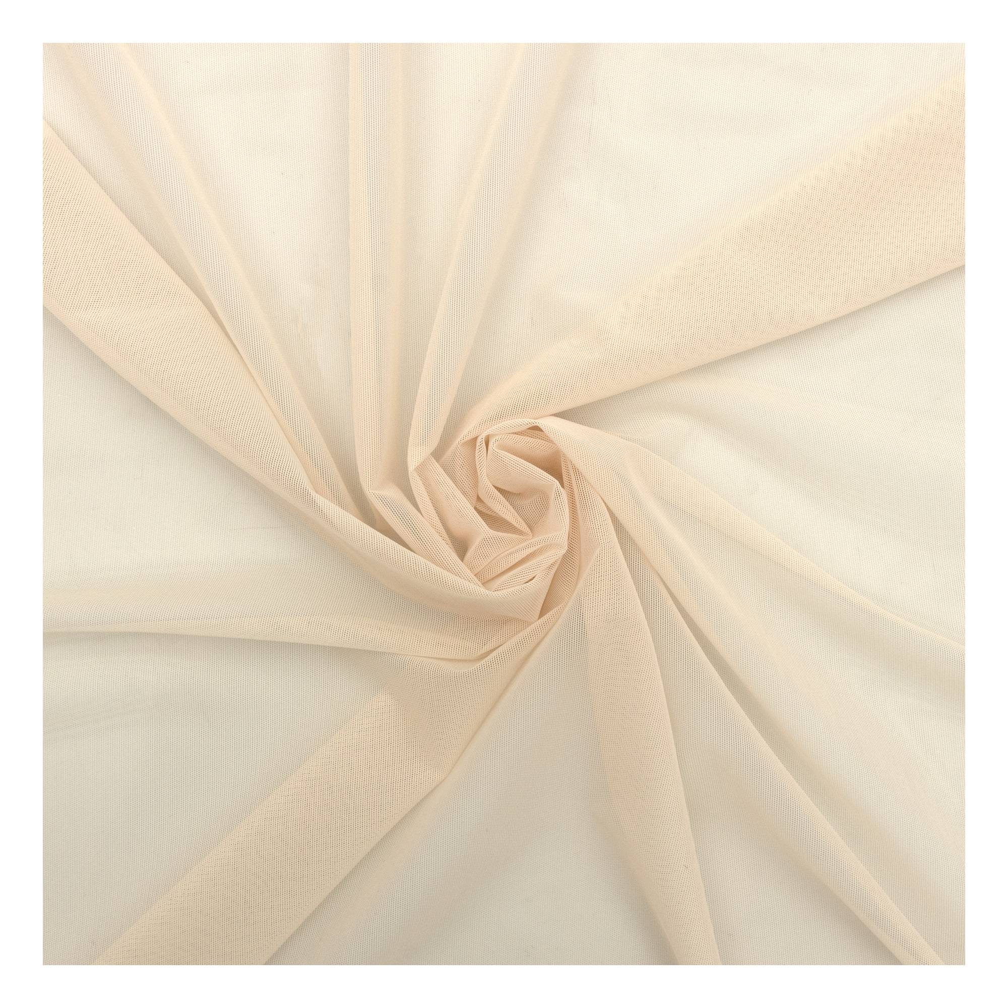 Beige Spandex Mesh Fabric by the Metre