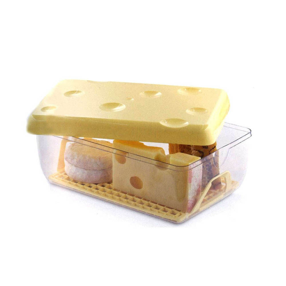 BoÎte à fromage avec couvercle transparente et jaune 3 L