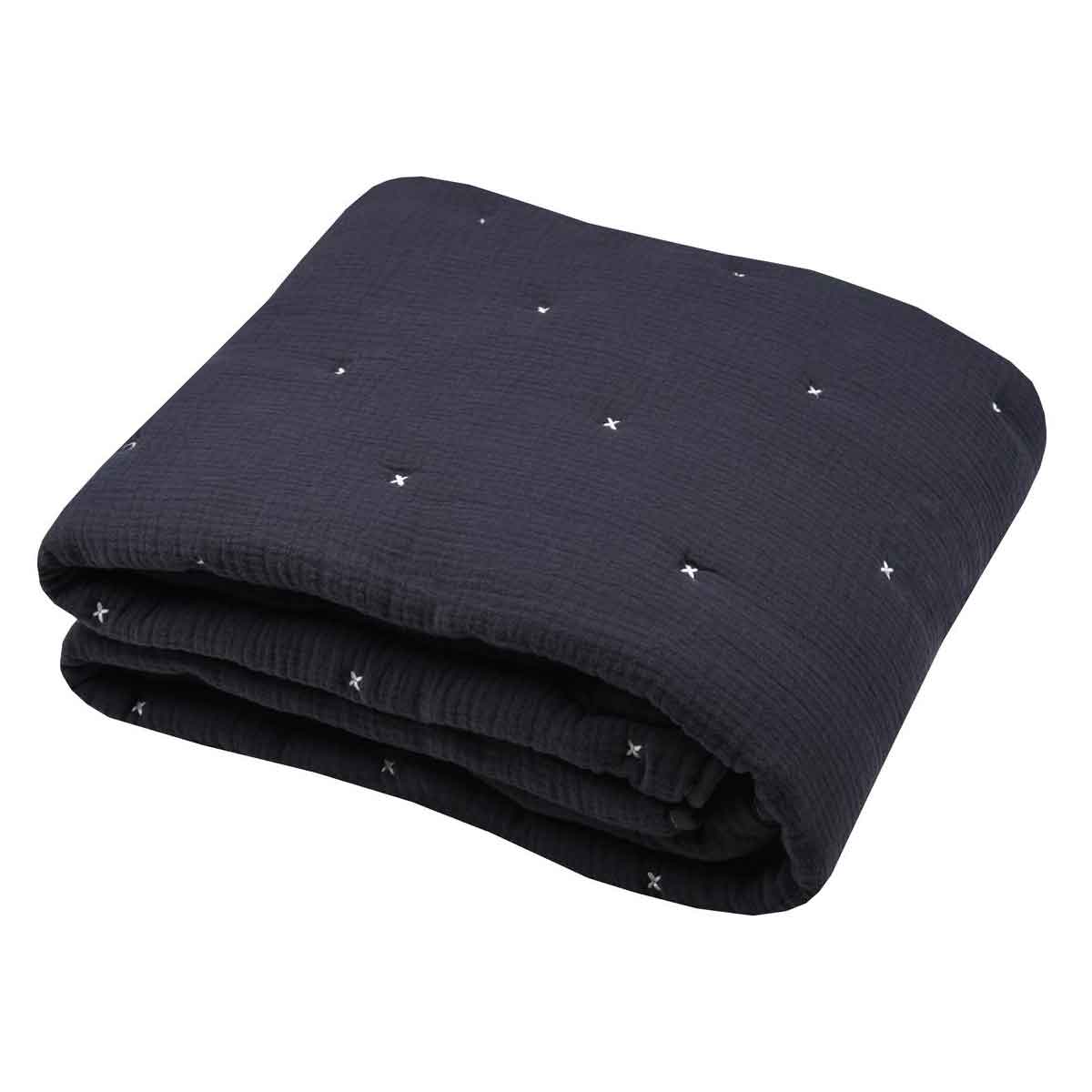 Edredão fundo de cama azul escuro 130x160cm