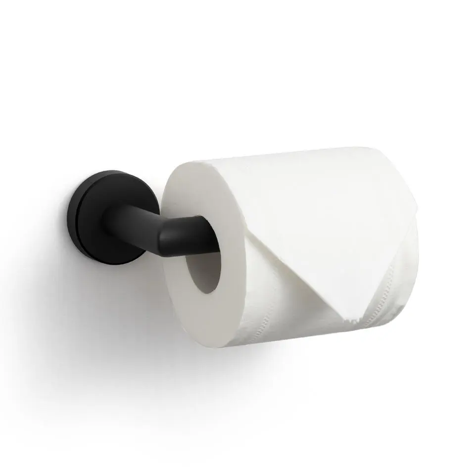 VDN Stainless wc rolhouder zwart - Toiletrolhouder - RVS