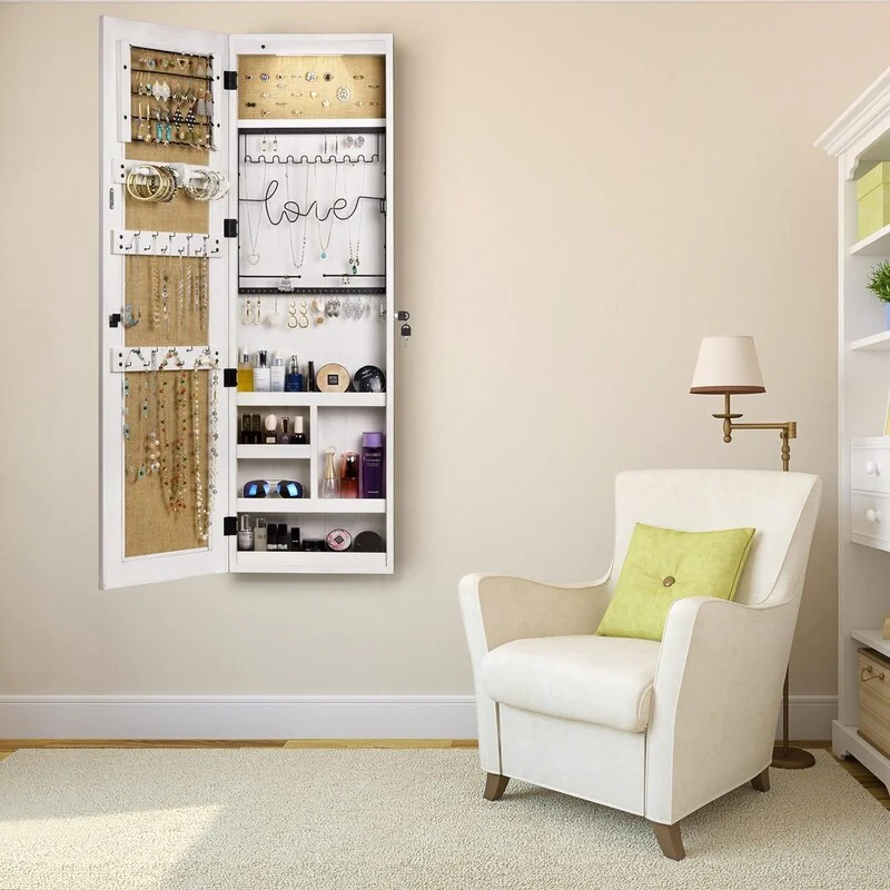 Jewelry Armoire Cabinet - 3.74D x 14.37W x 47.24H