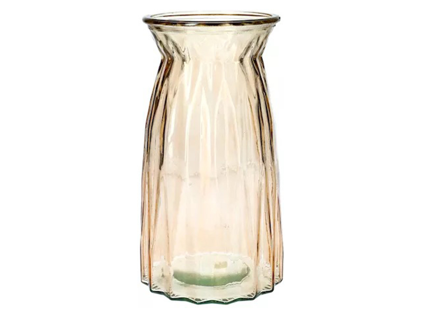 Wazon szklany Mokka 20 cm brązowy półtransparentny