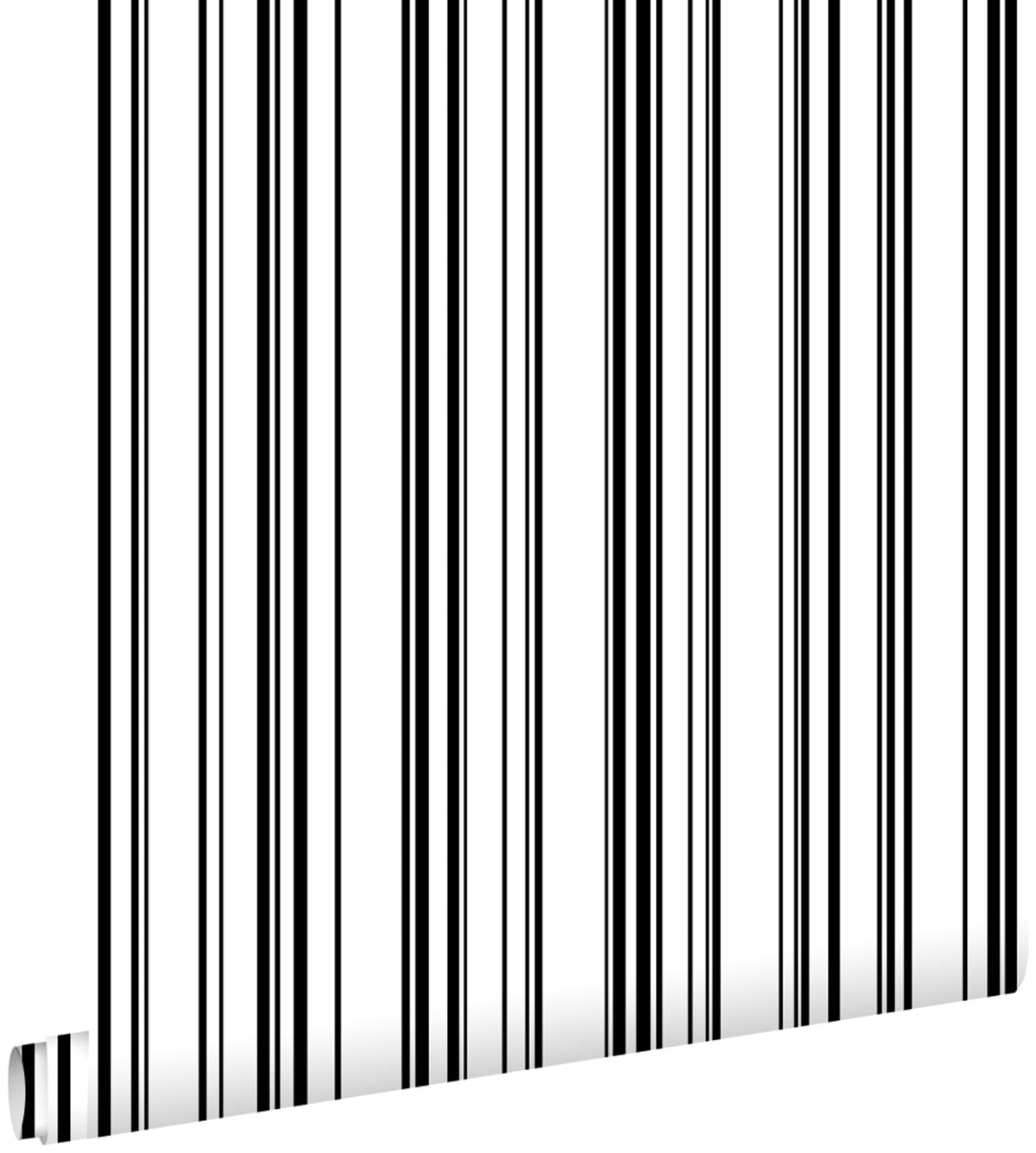 ESTAhome behang fijne strepen zwart en wit - 53 cm x 10.05 m - 138982