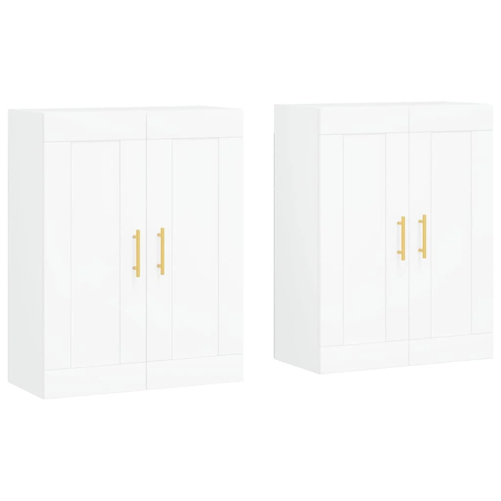 2x Szafka Biała 69.5x34x90 cm do Salonu Pokoju Sypialni