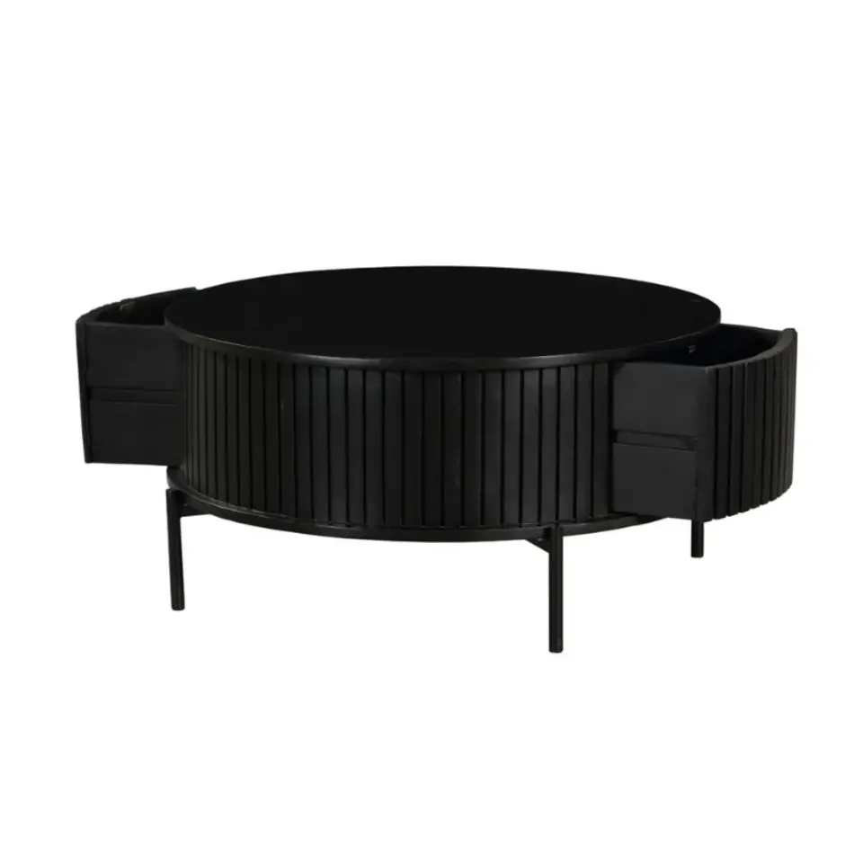 Furndea Salontafel Martin Zwart Rond 80x80x40cm