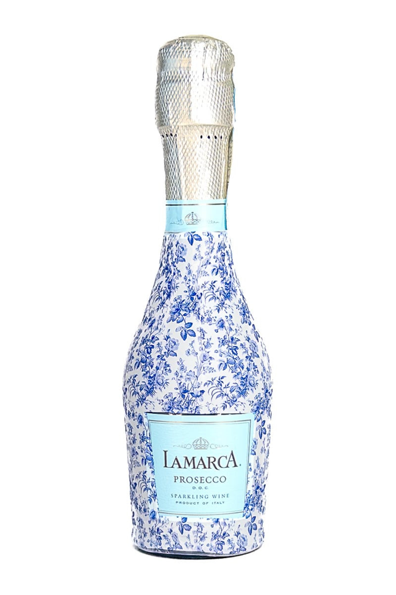 Beau Bottles Blue Floral Mini La Marca Edition Bottle Wrap