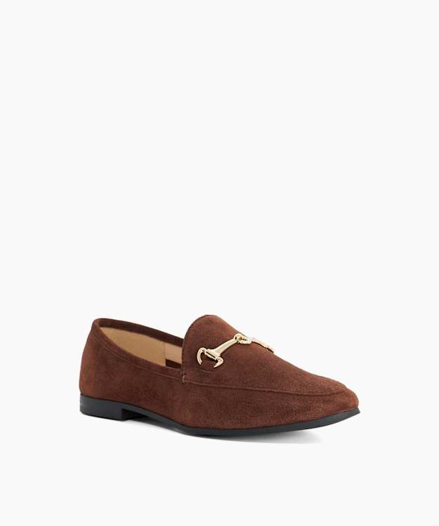 Grandly Brown - Leather Snaffle Trim Loafers