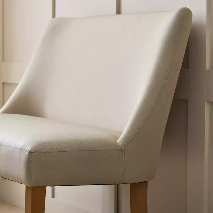 Habitat Alec Fabric Dining Bench - Oatmeal