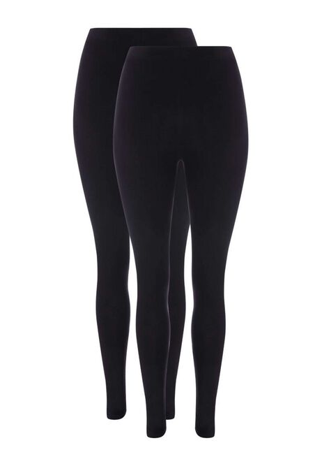 Womens 2pk Black Leggings