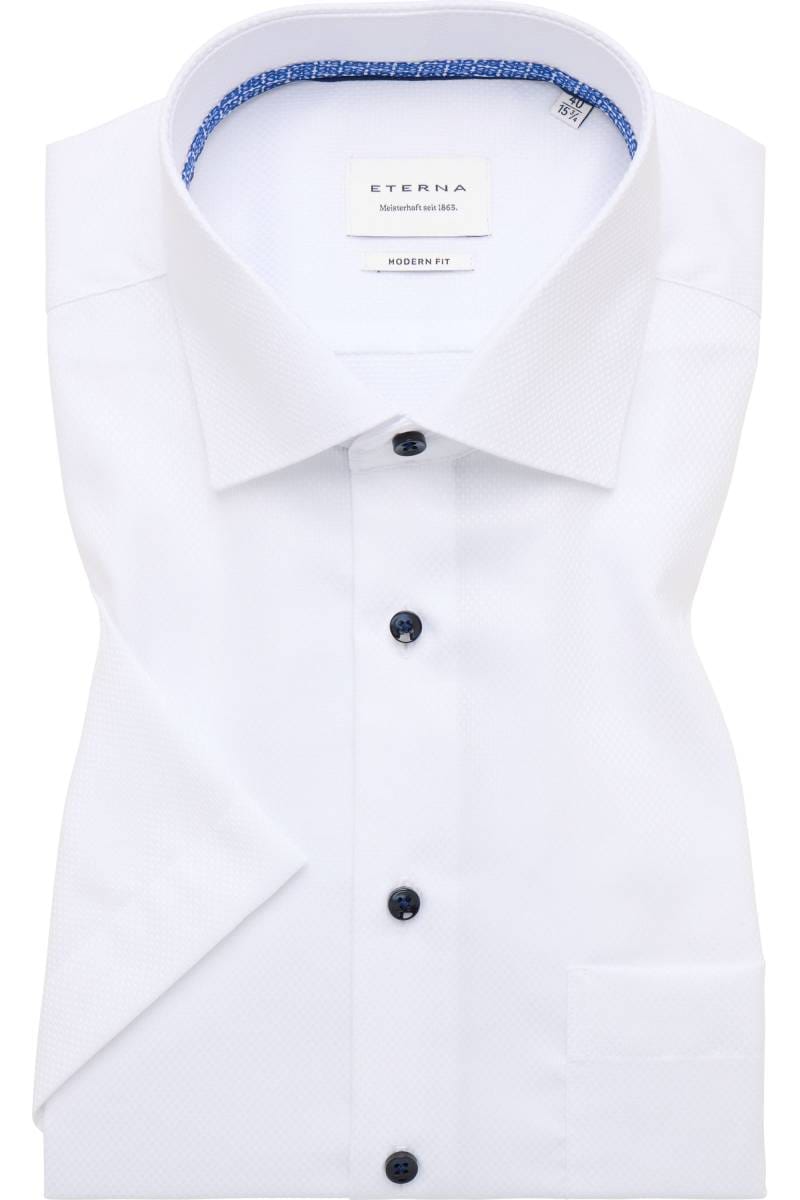 ETERNA Modern Fit Hemd weiss, Strukturiert
