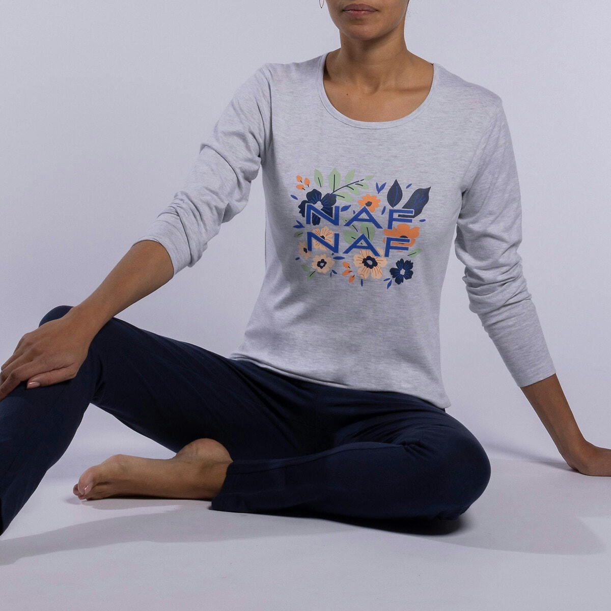 Pyjama manches longues en jersey, Lazuli