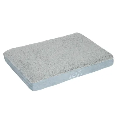 Rectangular Memory Foam Dog Bed - Grey