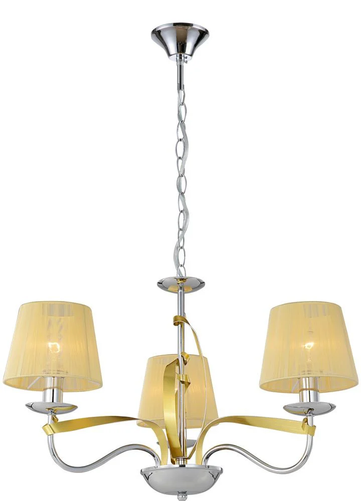 Lampa wisząca chromowana-złota-żółta DIVA 3xE14x40W Candellux