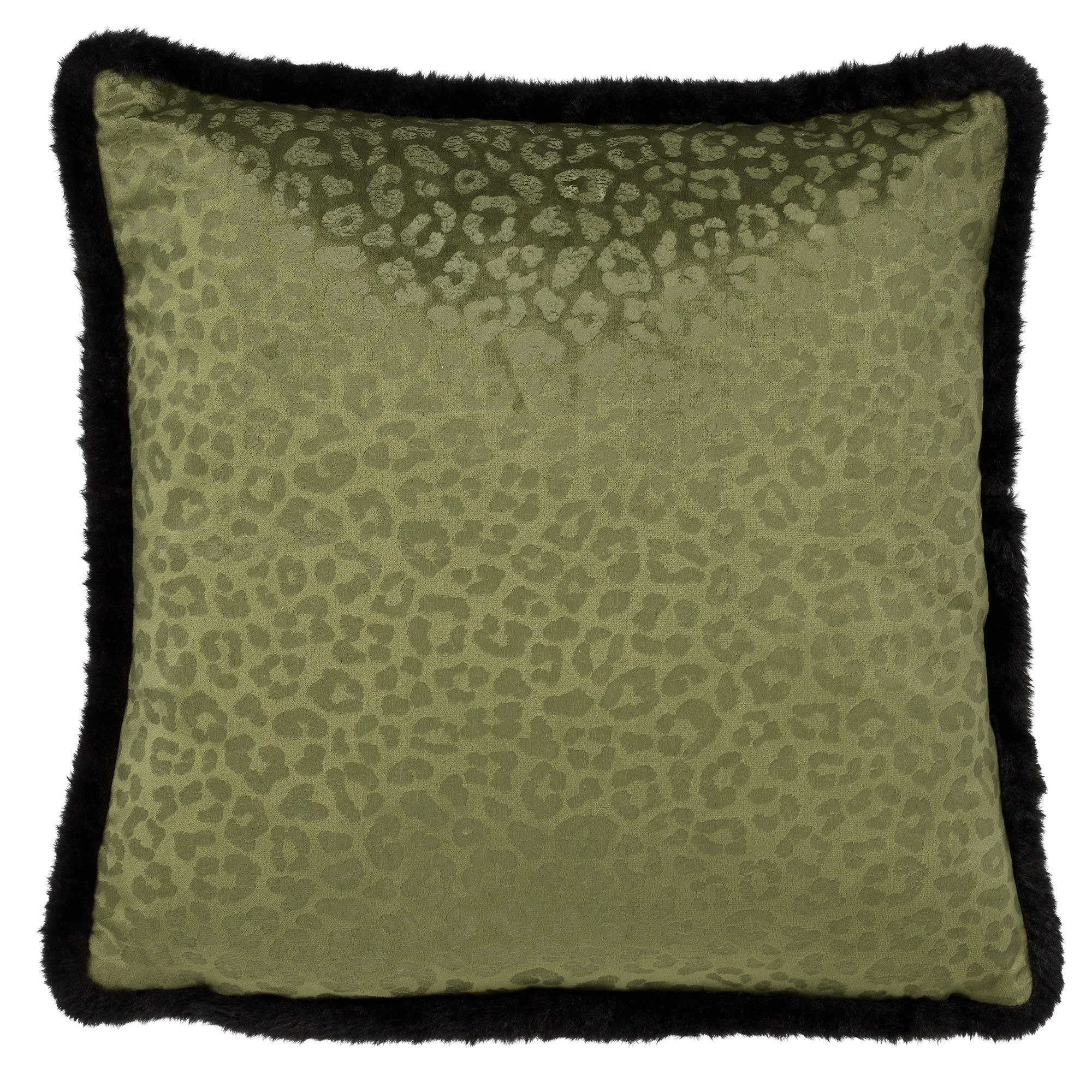- Housse de coussin vert en velours-45x45 cm avec imprimé animalier