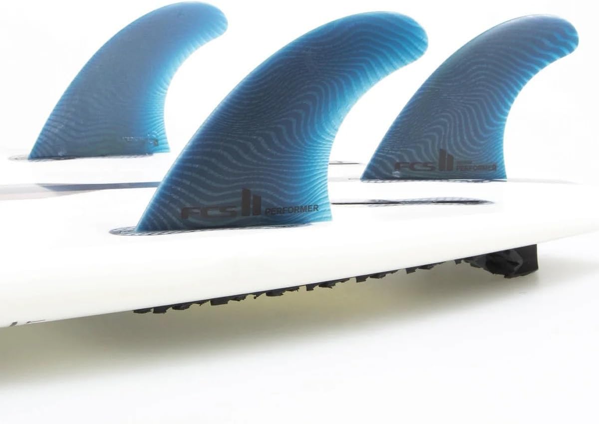 FCS II Performer Neo Glass Medium Tri Fin Set | Designed for Speed, Control, & Flow - Ideal for Diverse Surf Conditions, Adaptable & Consistent