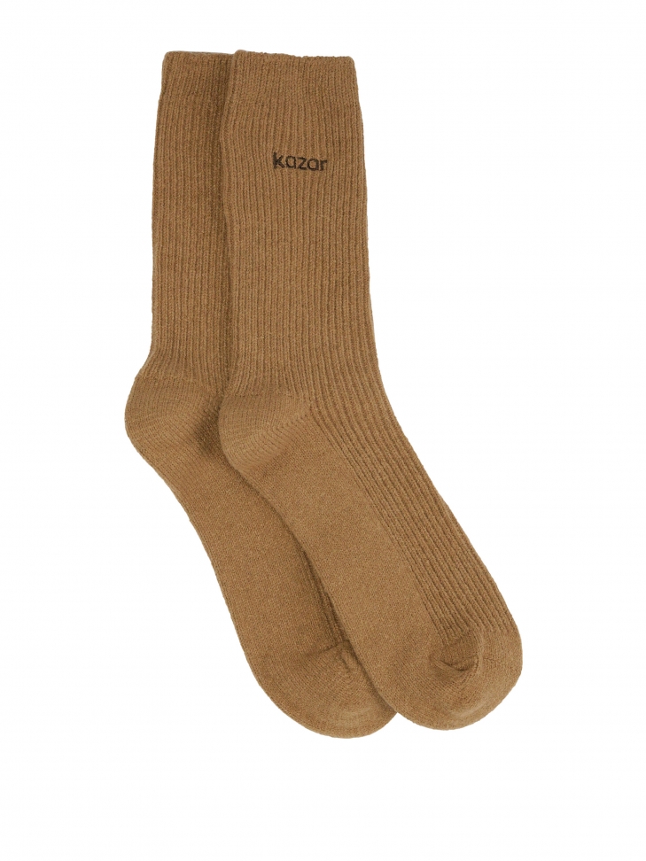 Light brown striped socks