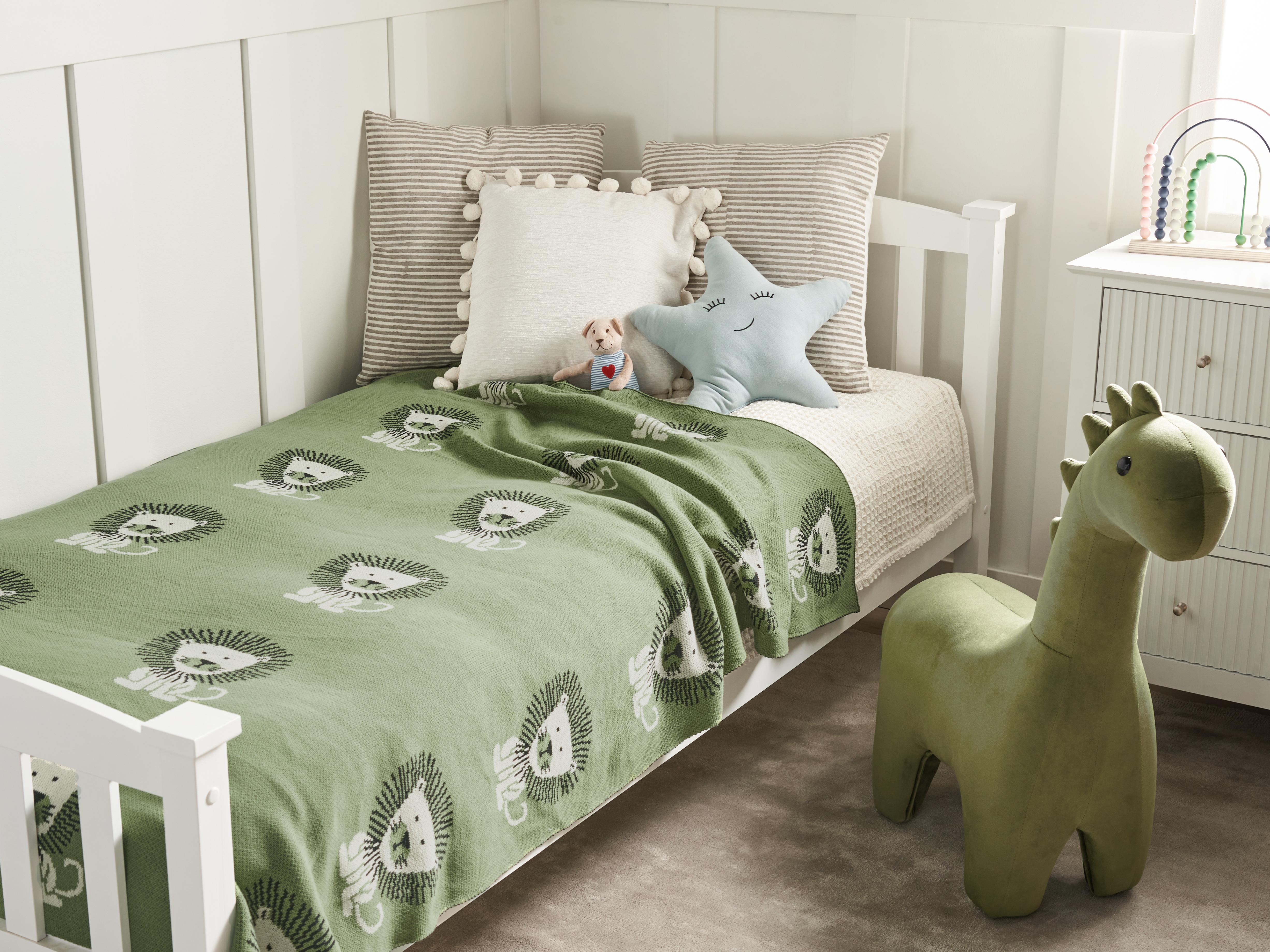 Blanket RUSAMI Cotton 130 x 170 cm Green