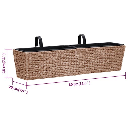 NNEVL Garden Planters 2 pcs Water Hyacinth Brown