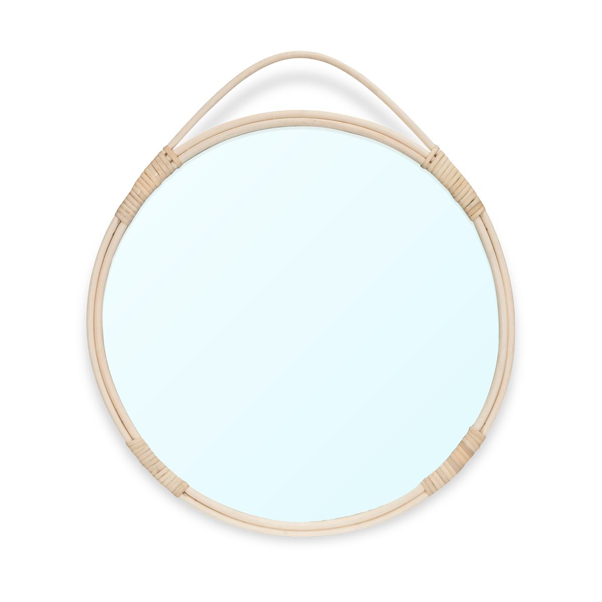 Artichok Lux Ronde Rotan Wandspiegel Ø 50 cm - Naturel