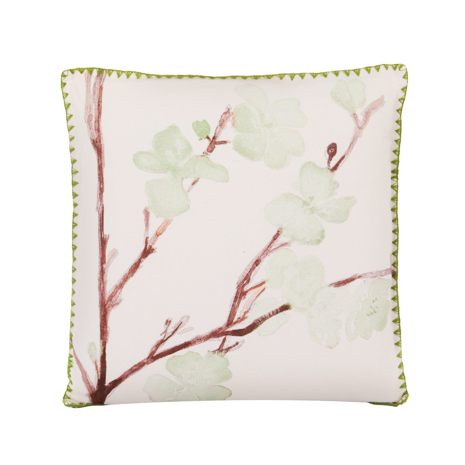 Cuscino divano 45x45 cm fiori verdi