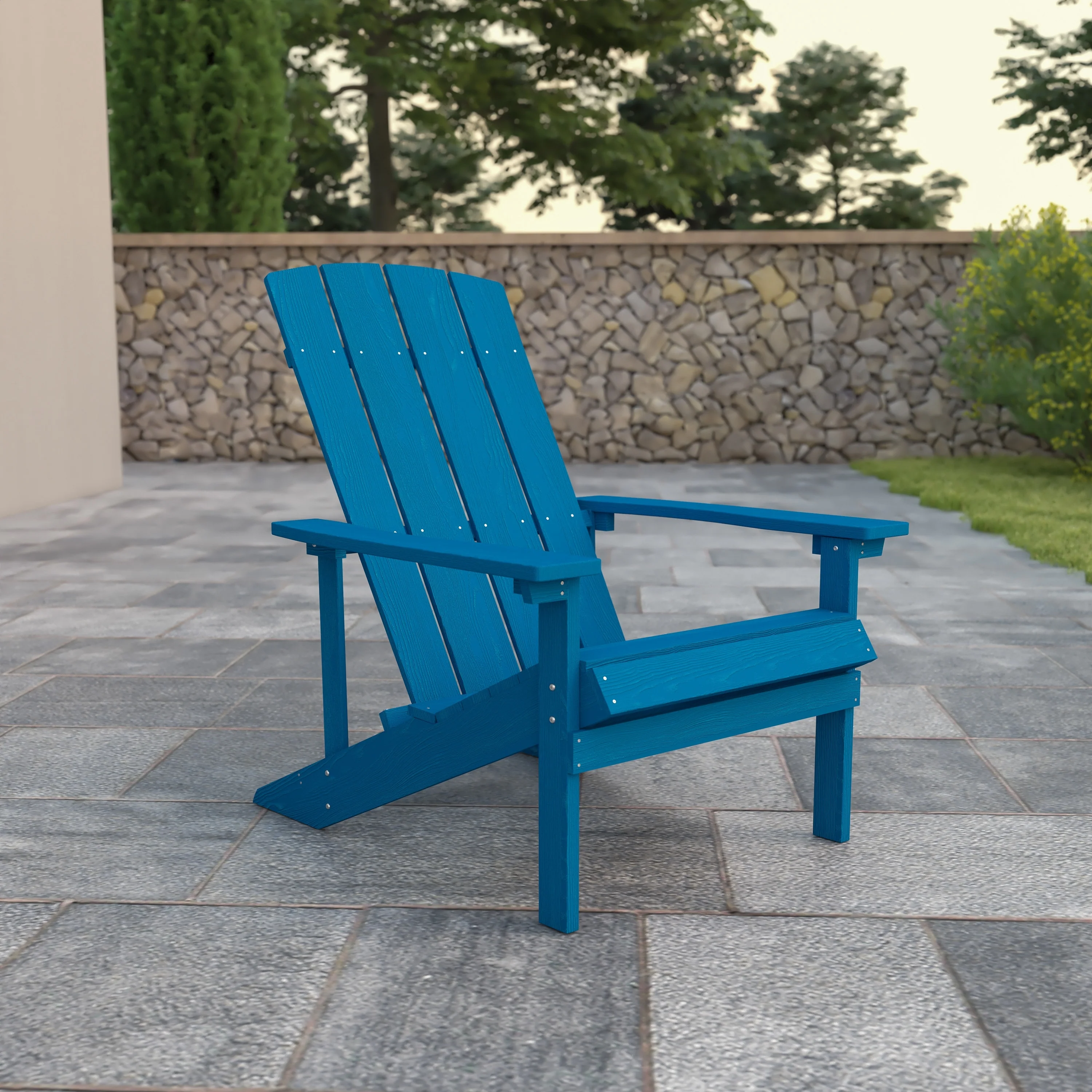 Outdoor All-Weather Poly Resin Wood Adirondack Chair - 29.5W x 33.5D x 35H