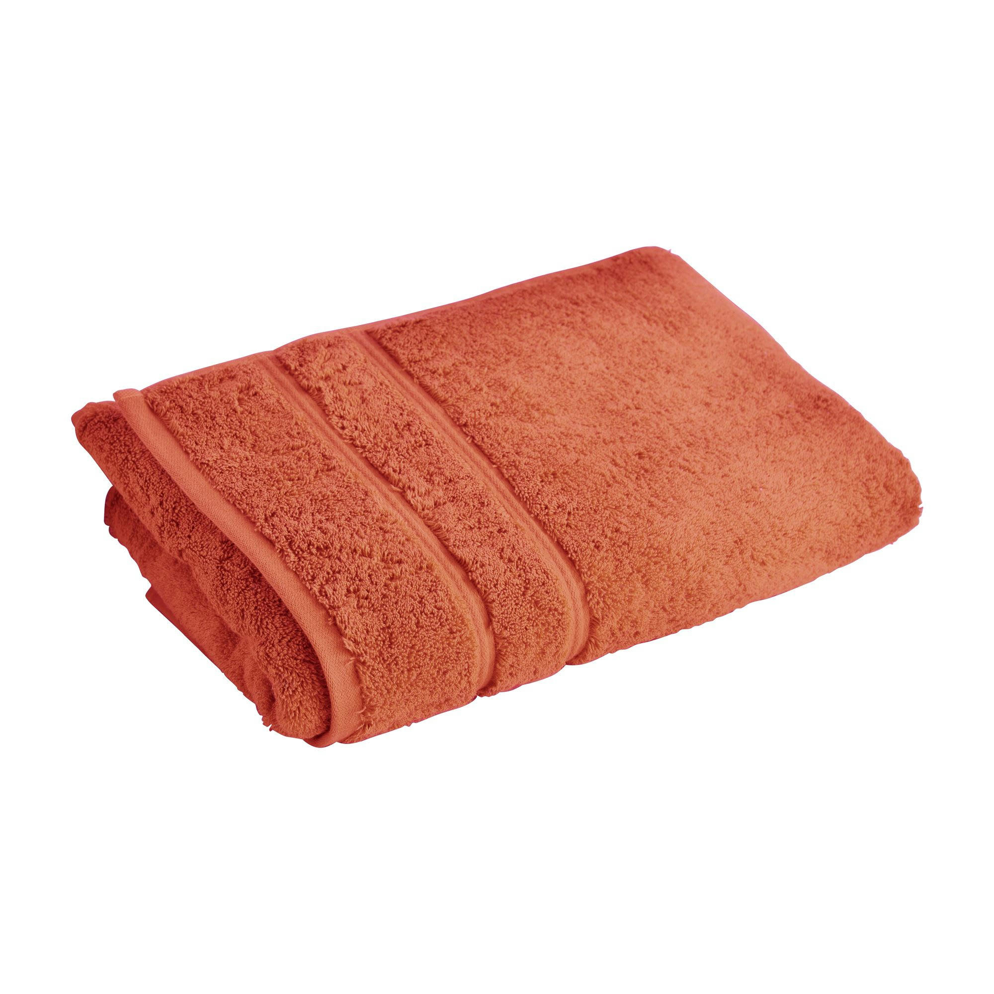 COTON PEIGNE D'EGYPTE EPONGES - Drap de bain 70x140 orange terracotta en coton