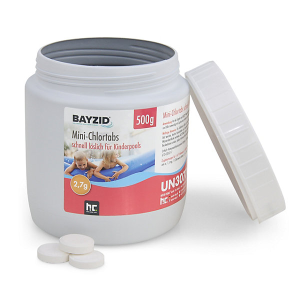 500 g BAYZID Mini - Pastilles de chlore 2,7 g pour petites piscinesx12