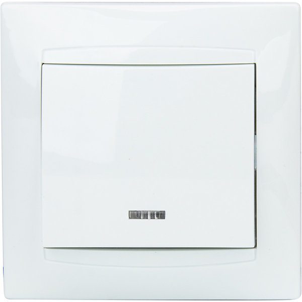 Bouton poussoir à voyant encastré Zyna - Blanc - Zenitech