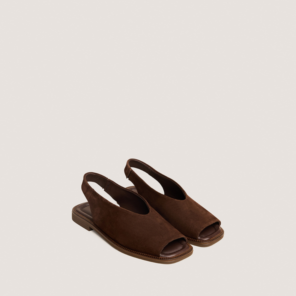 Ballerines slingbacksen cro?te marron | JESSY