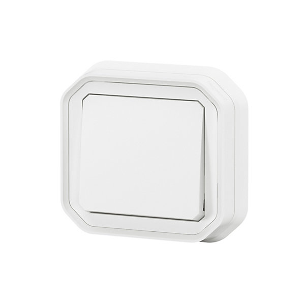 Interrupteur Legrand Plexo blanc à griffes