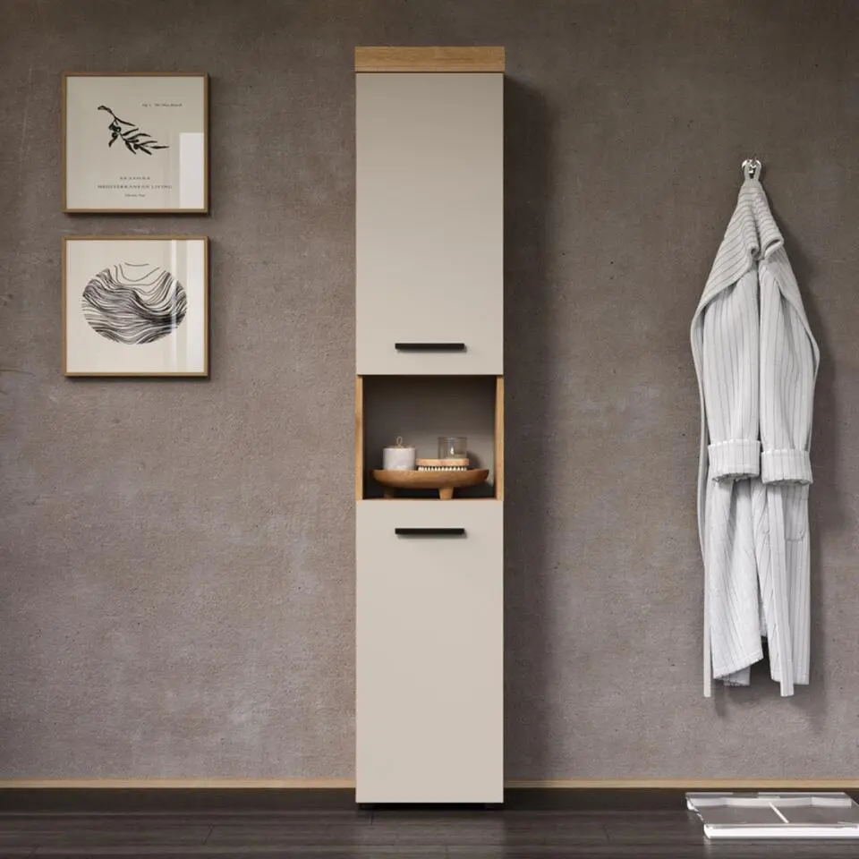 Calicosy - Badkamerkolom, MINA - beige 36x31x184 cm