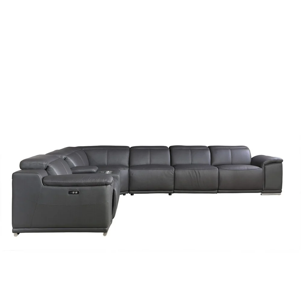 241 X 280 X 220.2 Dark Grey Power Reclining 7PC Sectional