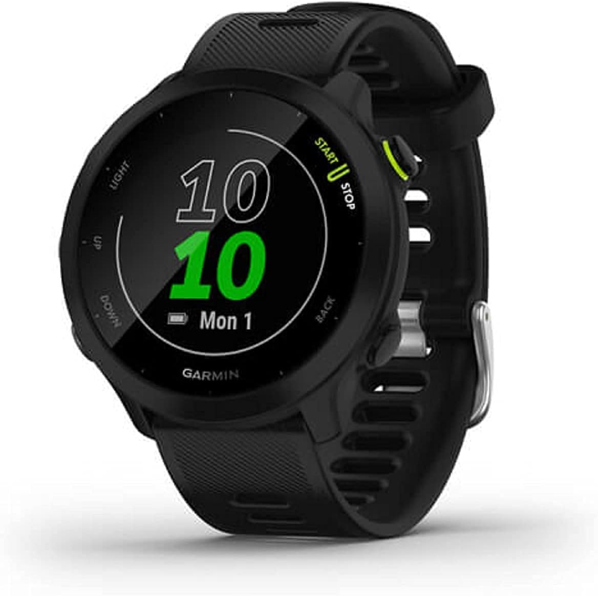 Garmin Forerunner 55  GPS Running Watch with Daily Suggested Workouts  Up to 2 weeks of Battery Life  Black (Renewed)